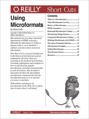 cover image of Using Microformats